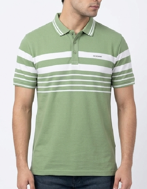 Sage Urban Striped Polo