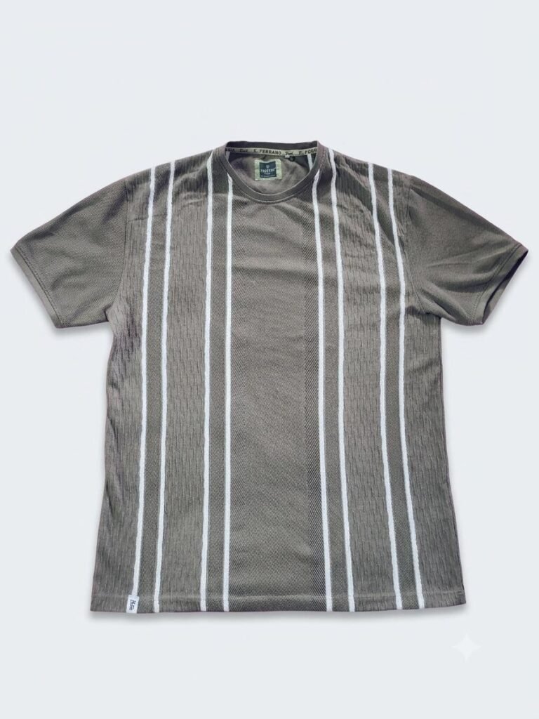 Urban Olive Vertical Stripe Crew-Neck Tee